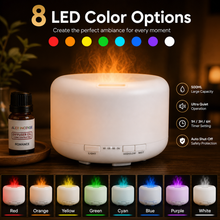 Load image into Gallery viewer, Ultrasonic Diffuser 500ML – Small Size, Powerful Mist Output, 8 LED Colors, Ultra Quiet Aromatherapy Humidifier