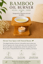 Load image into Gallery viewer, Bamboo Oil Burner for Fragrance Oils &amp; Wax Melts