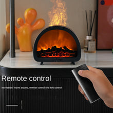 Load image into Gallery viewer, Ultrasonic Diffuser Humidifier with Flame &amp; Aurora Lights .