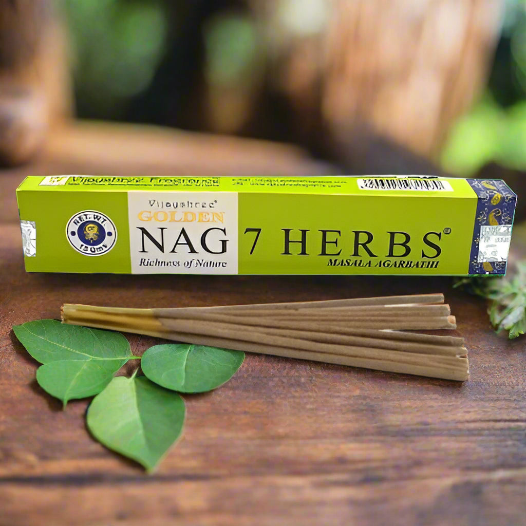Golden Nag 7 Herbs imported incense sticks