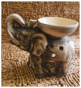 Elephant ceramic oil burner