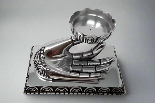 Hand of Compassion Metal Incense Burner