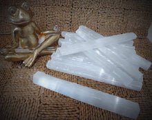 Load image into Gallery viewer, Selenite sticklets mineral stone.