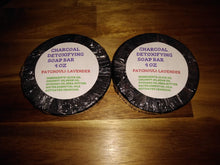 Load image into Gallery viewer, Organic Activated Charcoal Patchouli-Lavender Soap Bar