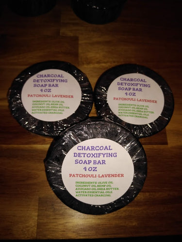 Organic Activated Charcoal Patchouli-Lavender Soap Bar