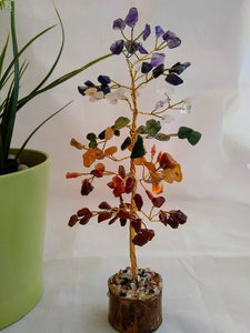 Seven Chakras gemstone tree